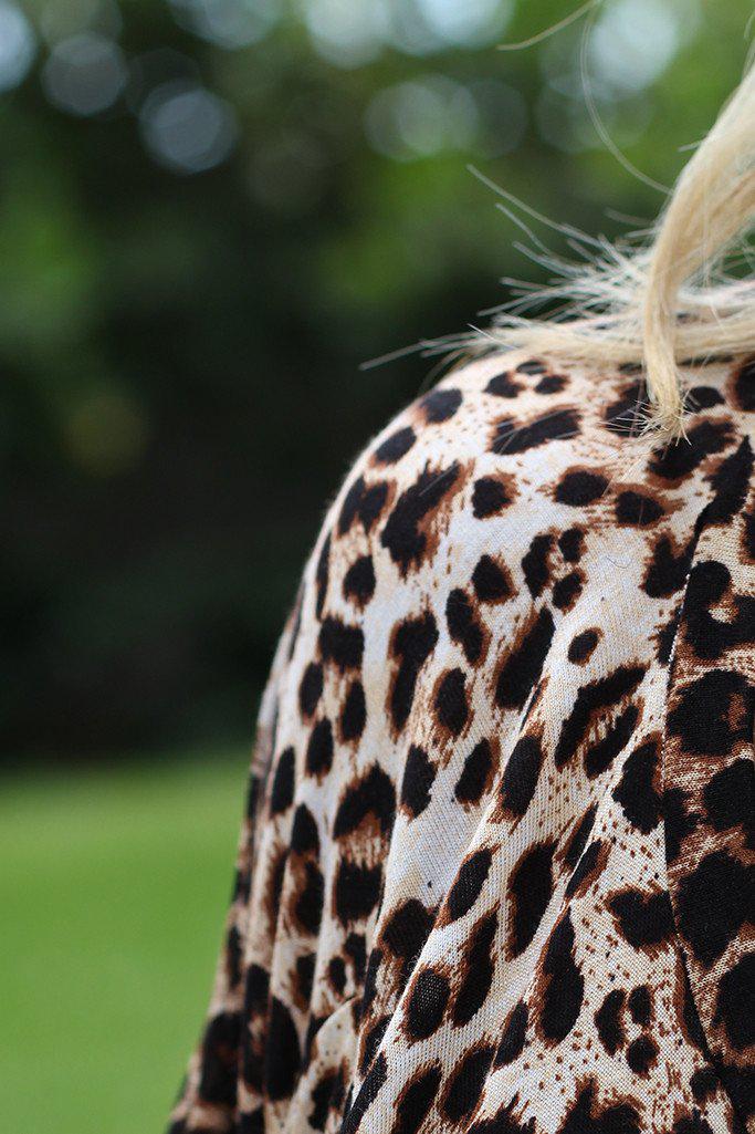 Stylish Leopard Print Poncho-Style Tunic for All-Day Comfort
