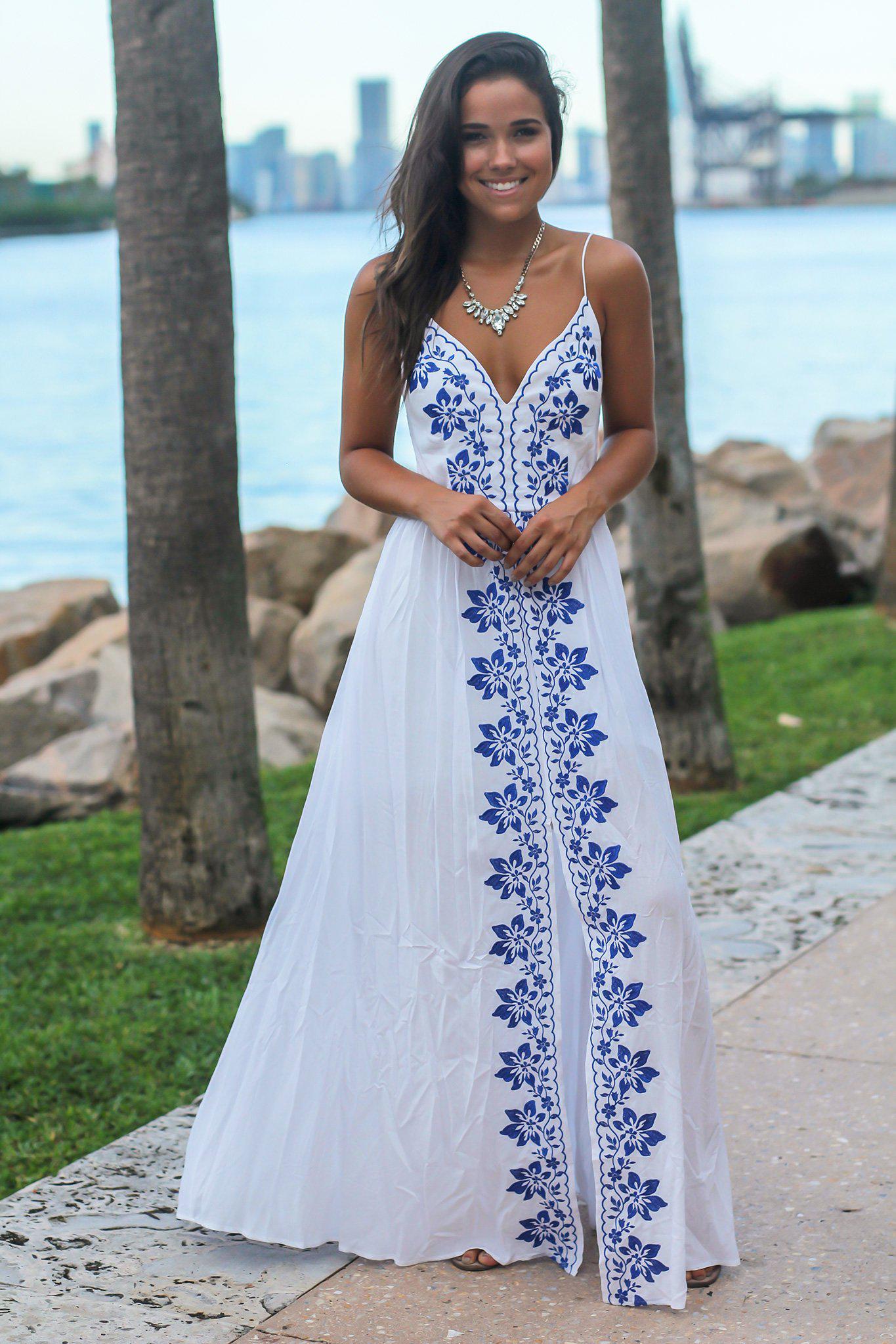 Exquisite Ivory Floral-Embroidered Women's Maxi Dress for Special Occasions