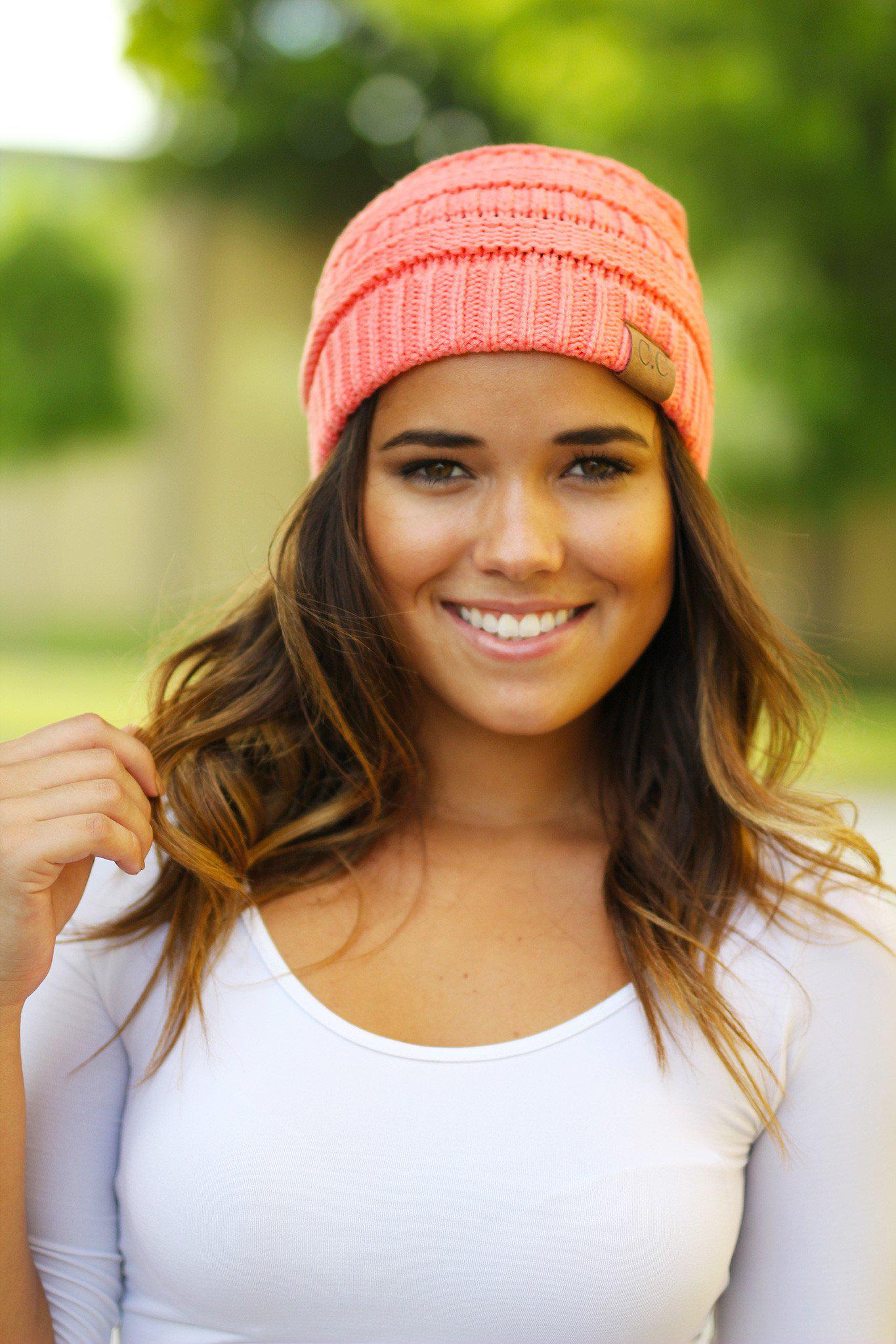 Stylish All - Season 100% Acrylic Coral Knitted Beanie