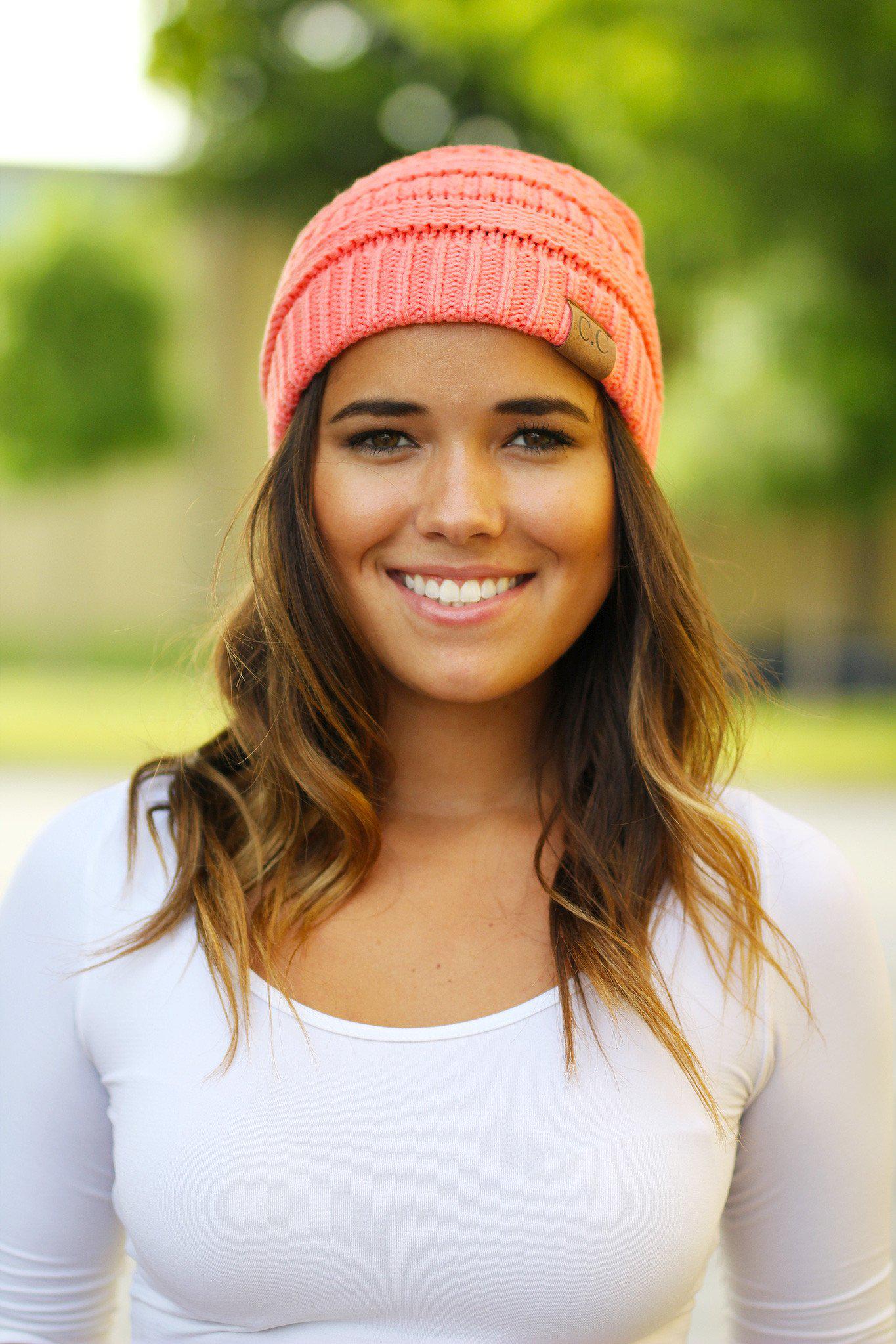Stylish All - Season 100% Acrylic Coral Knitted Beanie