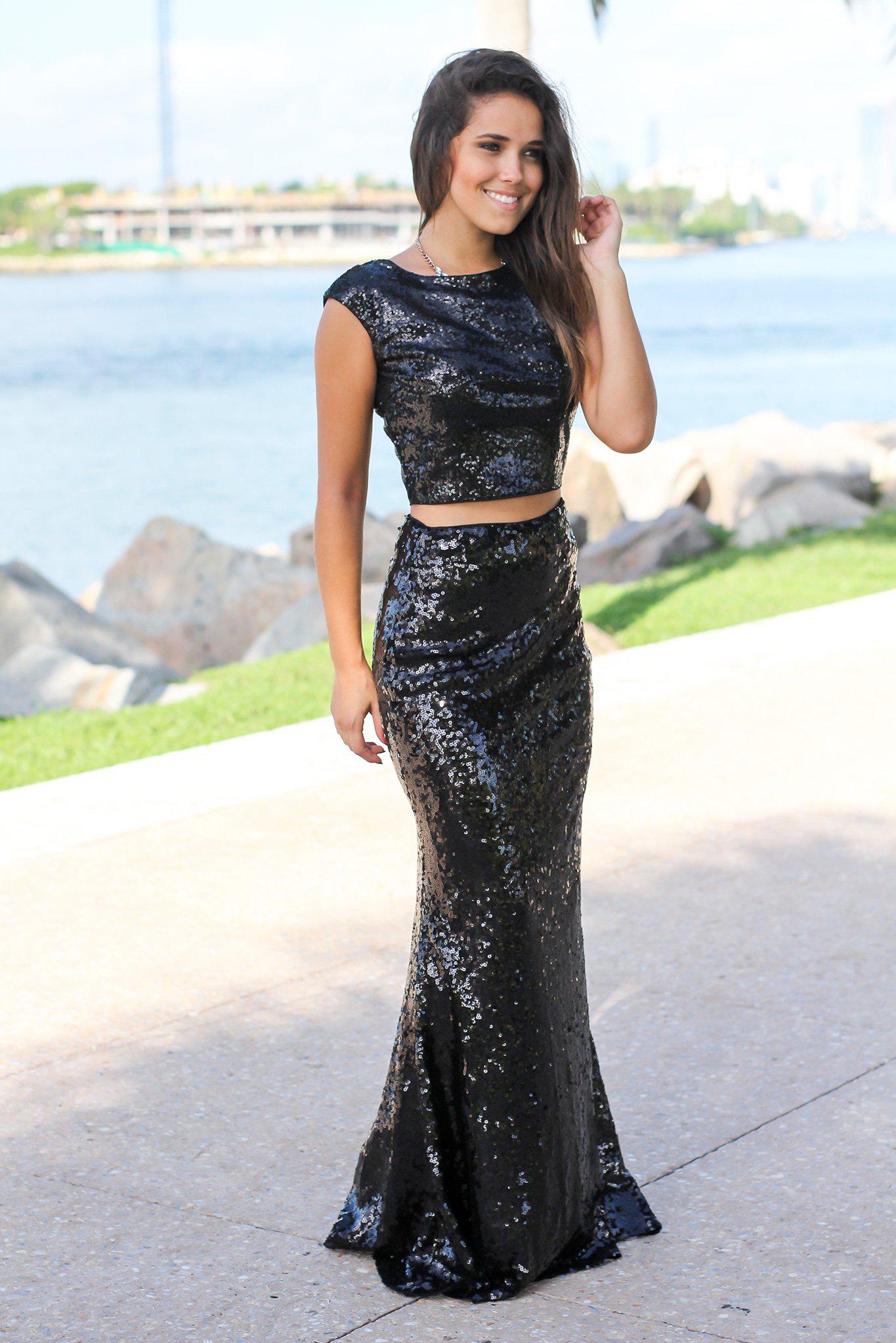 Gorgeous Black Sequin Women's Fashion Top for Special Occasions