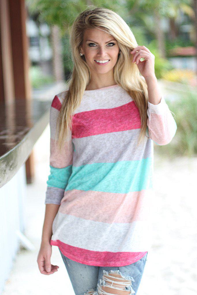Stylish Color Block Fashion Top for Women
