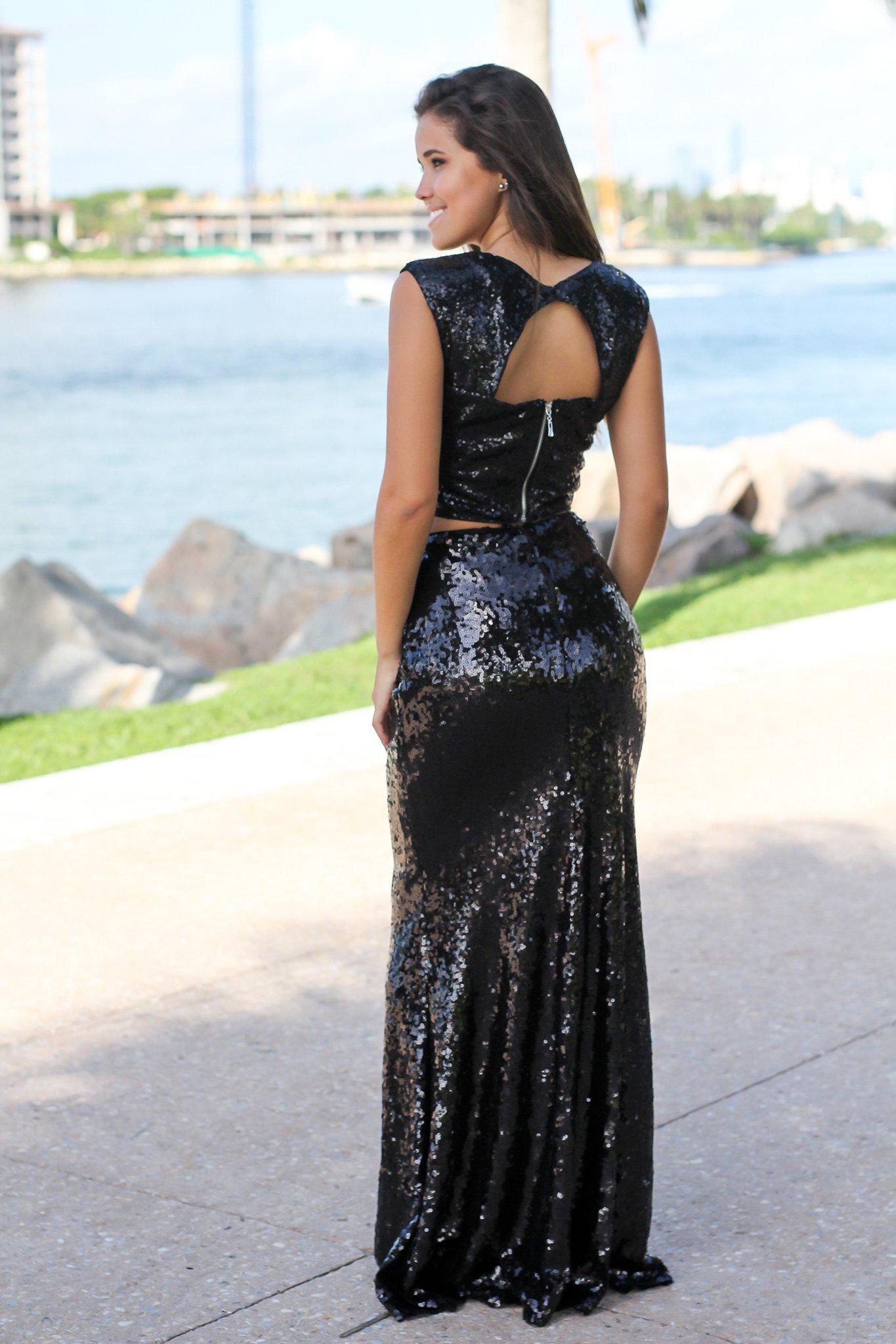 Gorgeous Black Sequin Women's Fashion Top for Special Occasions