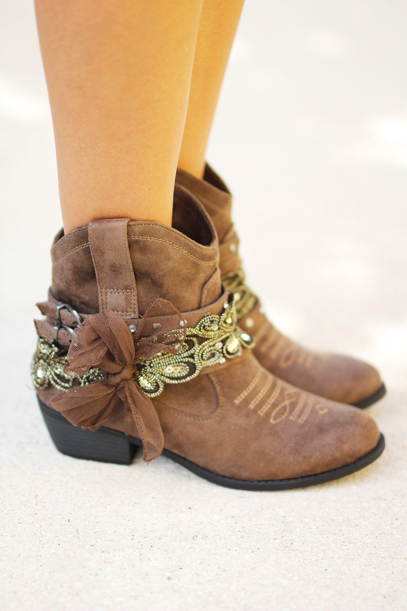 Stylish Women's Midas Taupe Ankle Booties with Fashionable Details