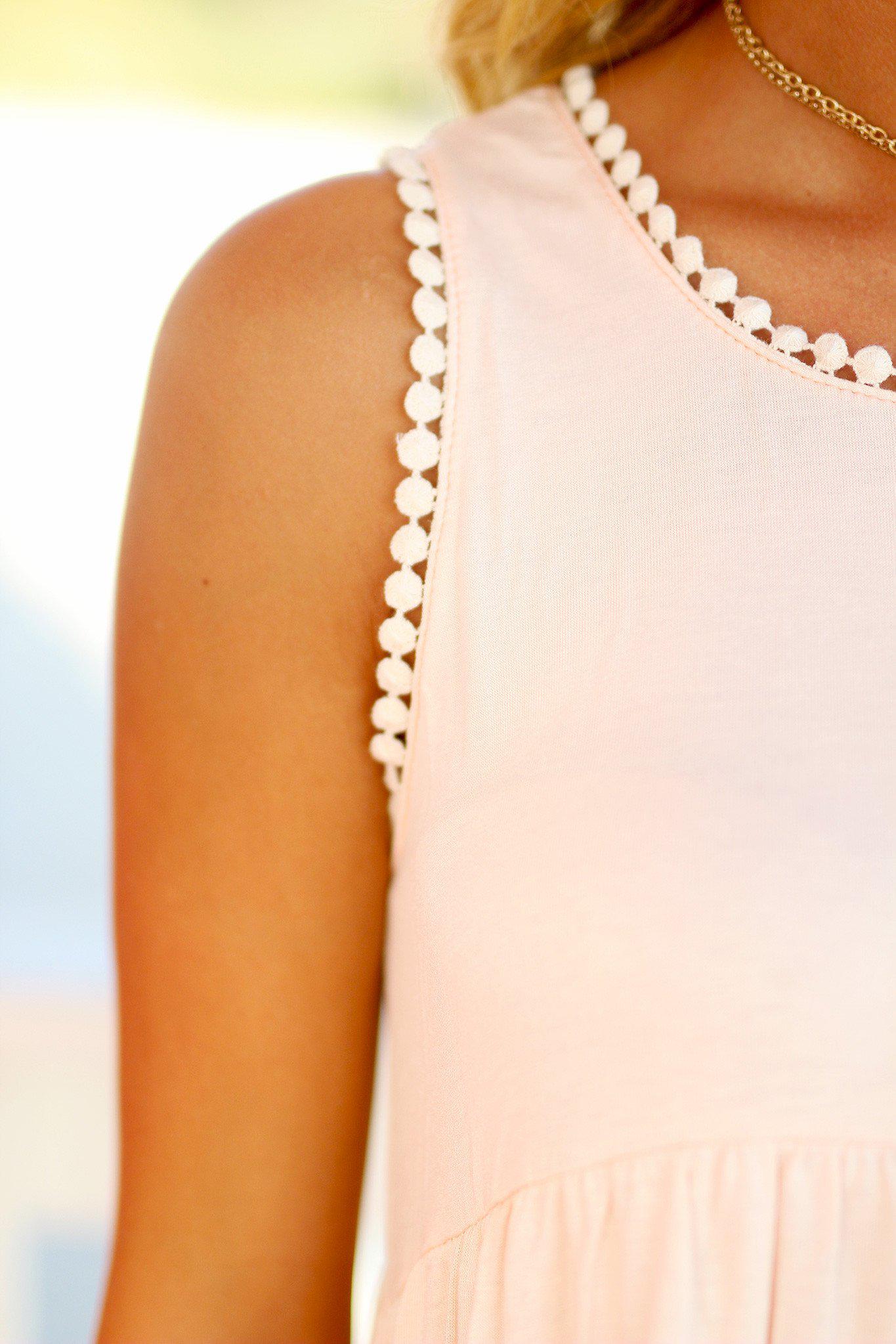 Charming Blush Rayon-Spandex Baby Doll Top for a Flattering Look