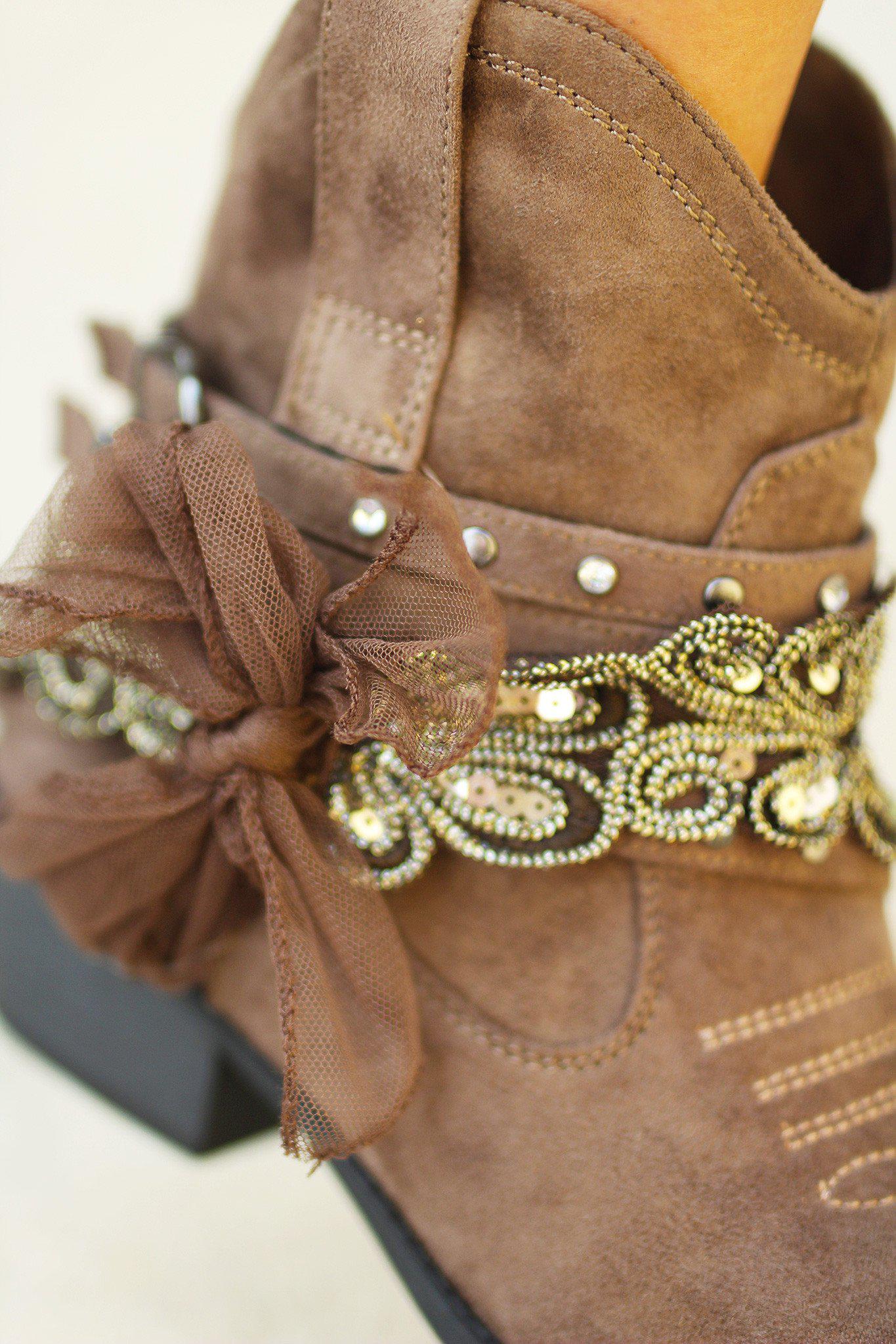Stylish Women's Midas Taupe Ankle Booties with Fashionable Details