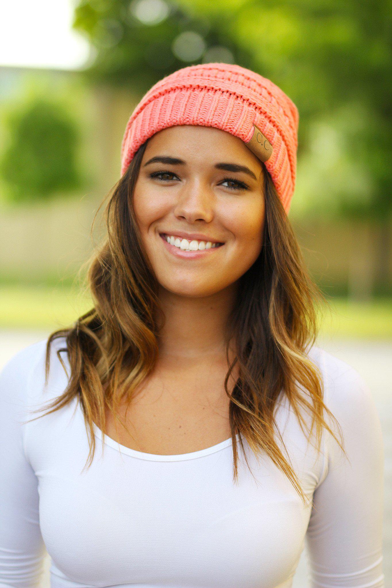 Stylish All - Season 100% Acrylic Coral Knitted Beanie