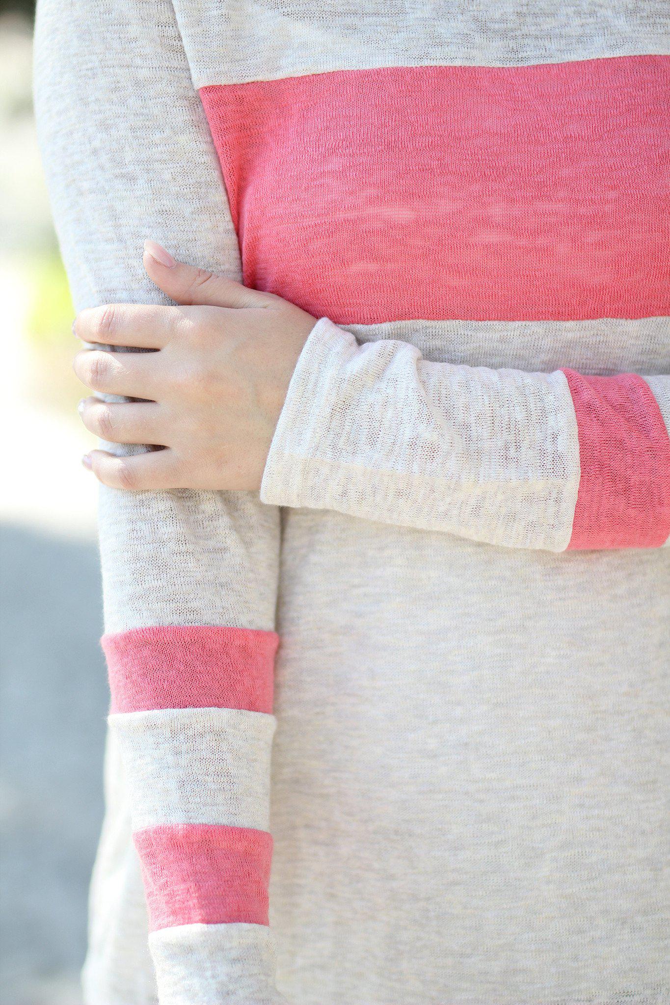 Chic Ivory and Pink Color - Block Top for Spring/Summer