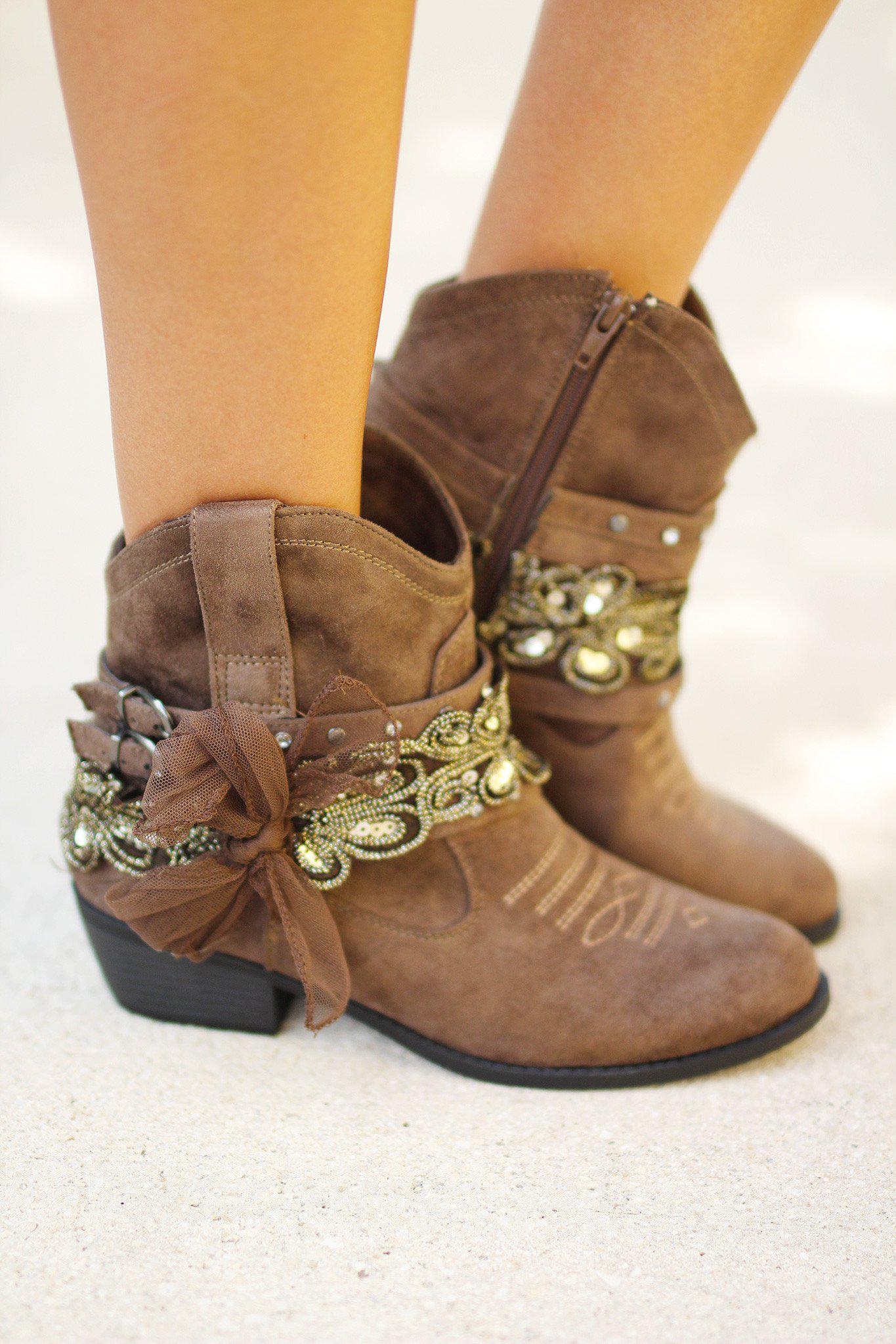 Stylish Women's Midas Taupe Ankle Booties with Fashionable Details