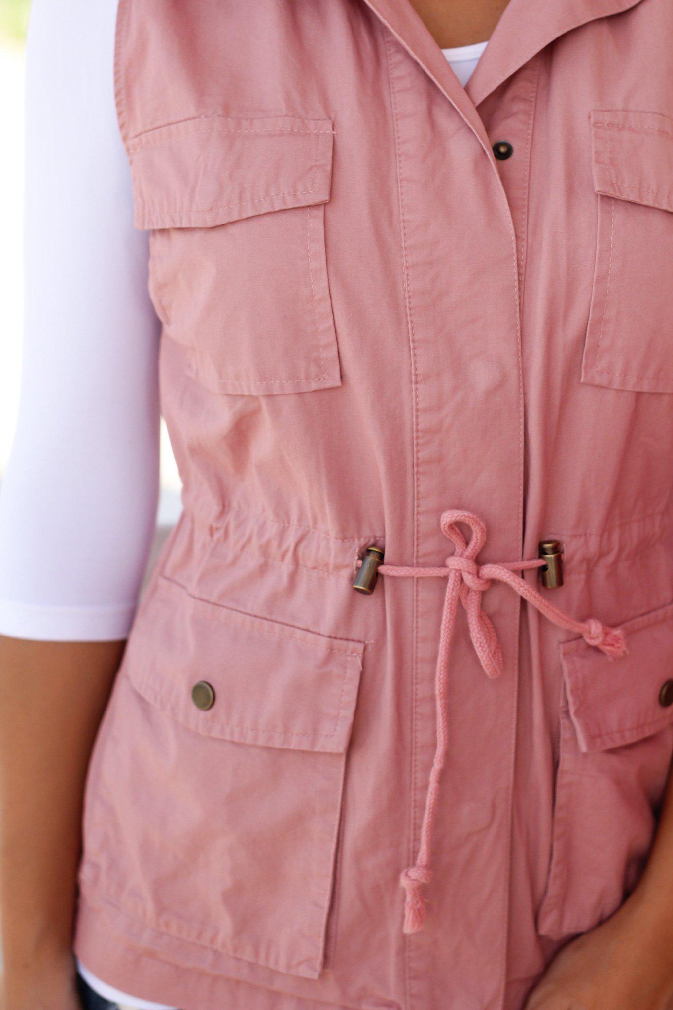 Stylish Mauve Cotton Vest with a Charming Hood for Fashionable Wear